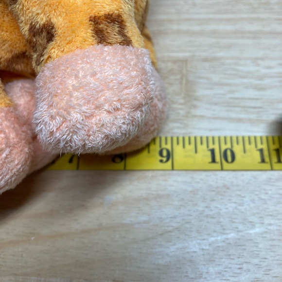 TY Pluffies TyLux 2004 'Towers' Giraffe Orange Brown Baby Plush Pre-Owned - Picture 8 of 8